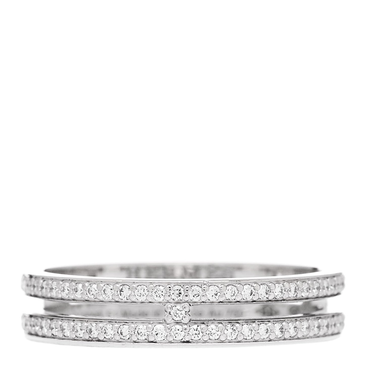 18K White Gold Diamond Ariane Wedding Band Ring 51 5.75