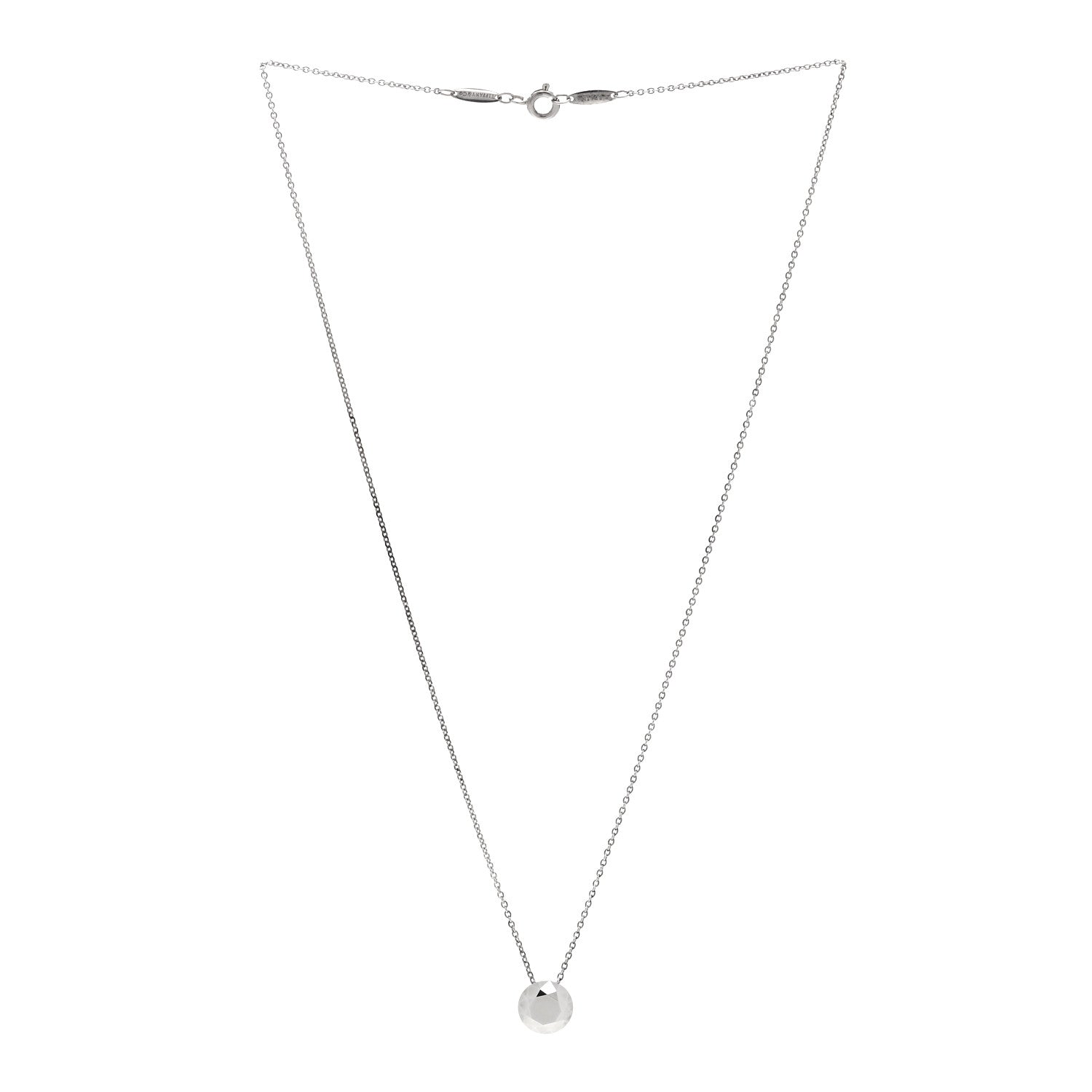 Tiffany Sterling Silver Elsa Peretti Two Carat Faceted Pendant Necklace 3 of 6