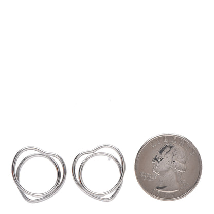 Hermes Sterling Silver Vertige Coeur PM Earrings 2 of 5