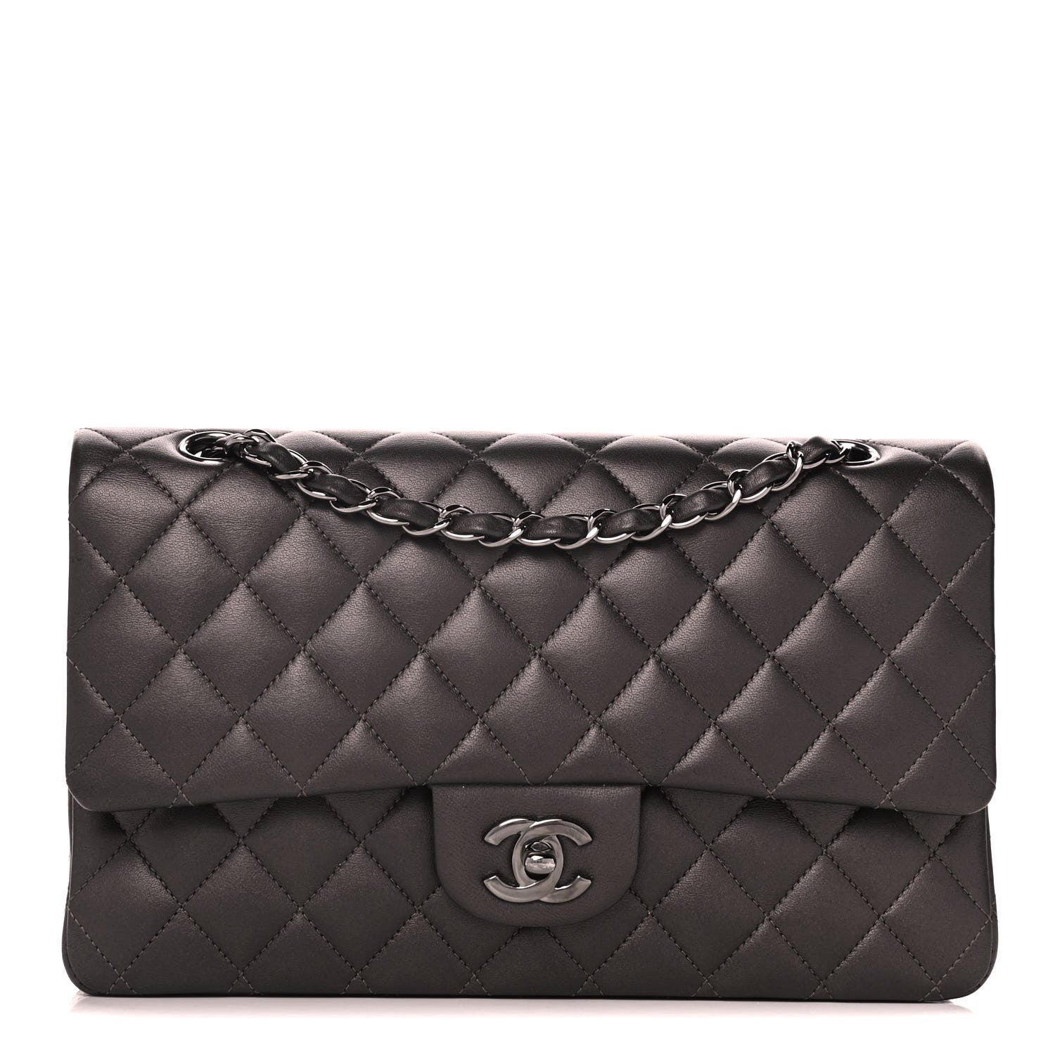 Chanel Lambskin Quilted Medium Double Flap So Black 1 of 13