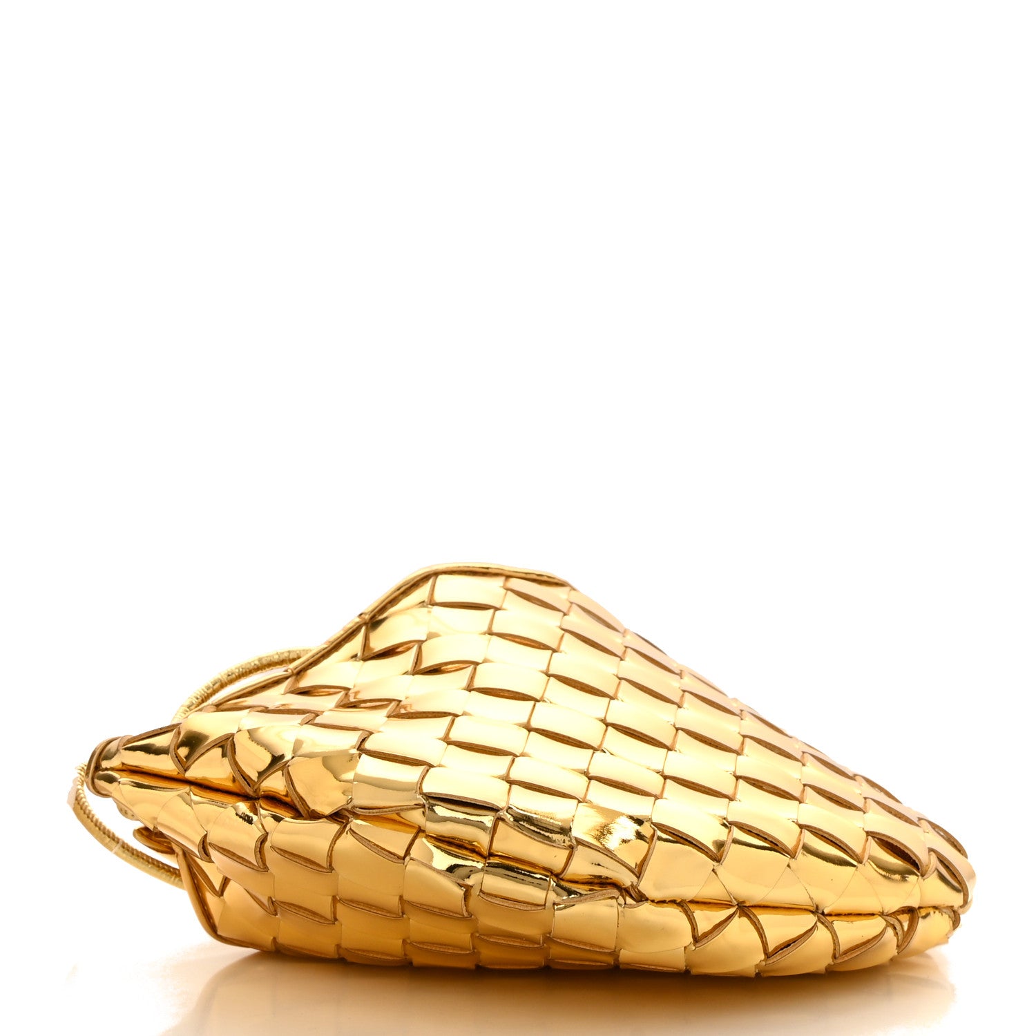 Bottega Veneta Mirror Laminated Nappa Intrecciato Mini Sardine Bag Gold 4 of 9