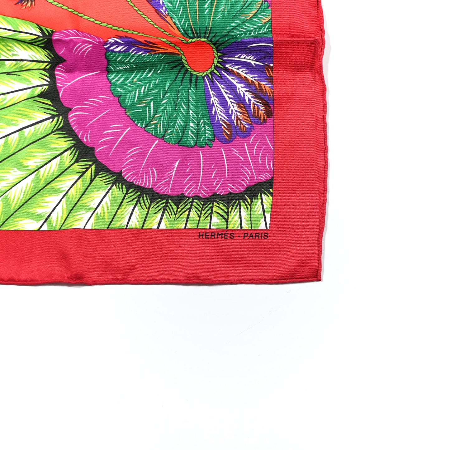 Silk Brazil Scarf 70 Rouge H Rouge Vif Vert
