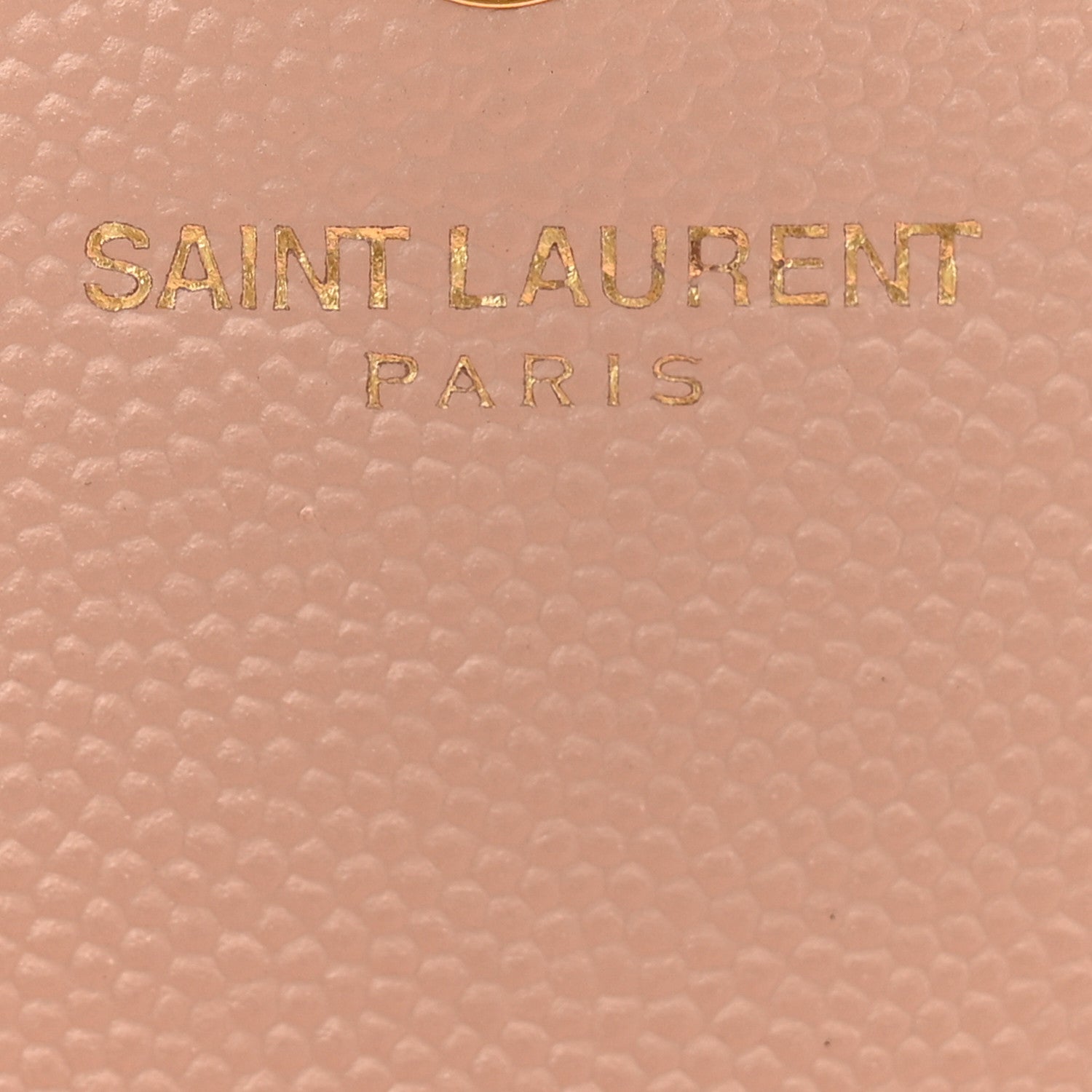 Saint Laurent Grain De Poudre Matelasse Chevron Monogram Chain Wallet Pale Pink 7 of 12