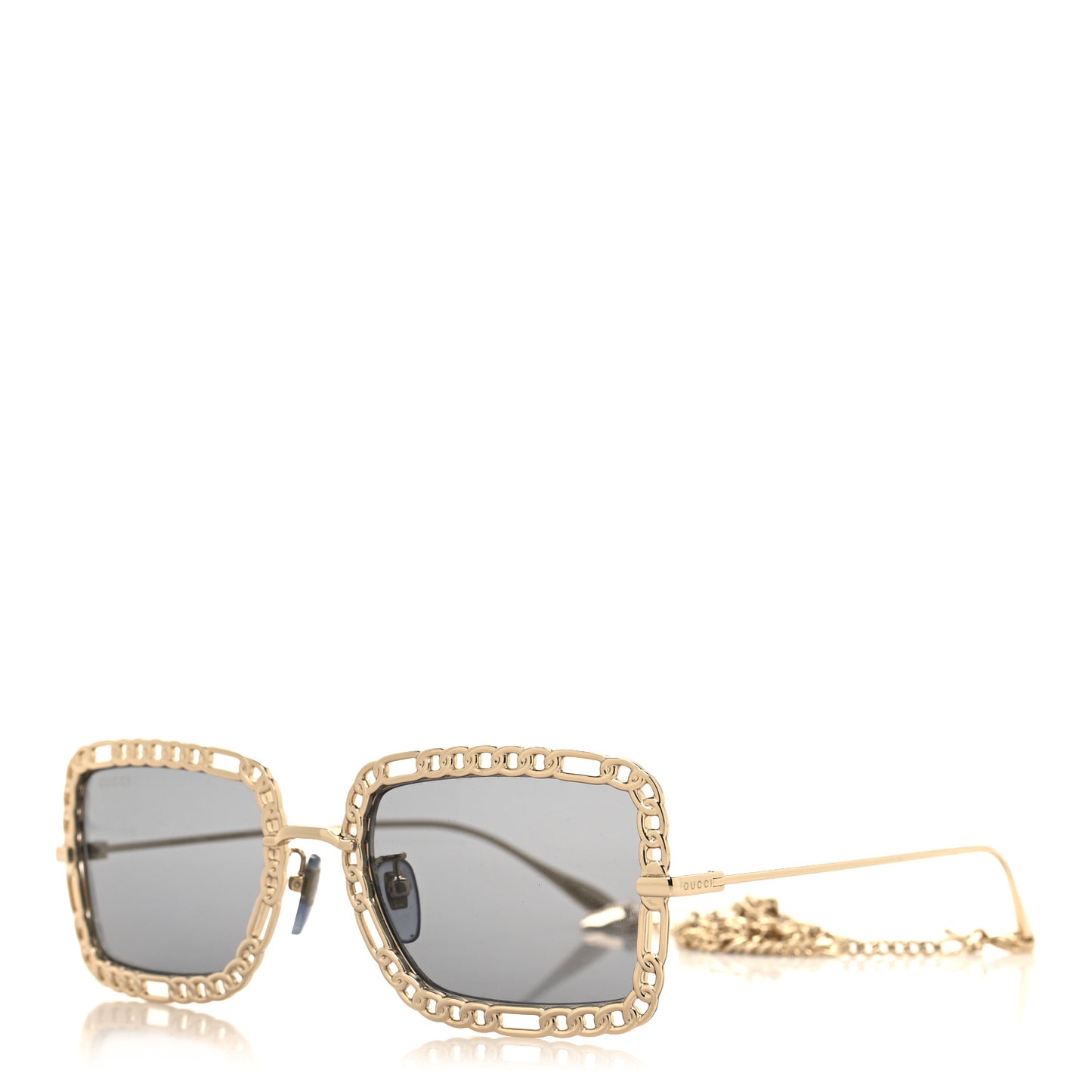 Rectangle Chain Sunglasses GG1112S Gold