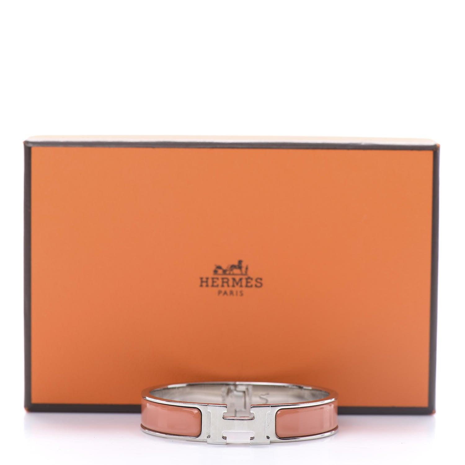 Hermes Enamel Narrow Clic Clac H Bracelet PM Mango 6 of 6