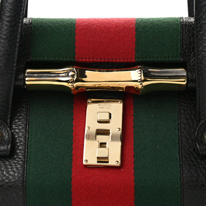 Gucci Calfskin Web Bamboo Bullet Satchel 8 of 16