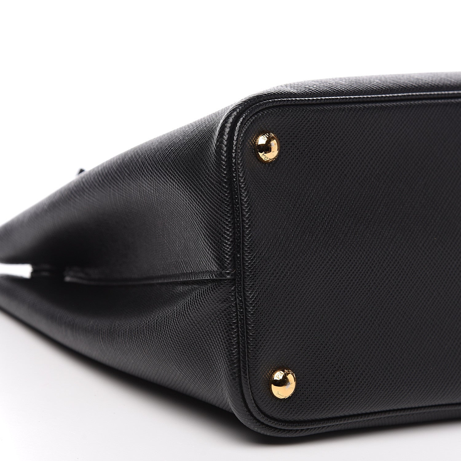 Prada Saffiano Cuir Medium Double Bag Black Fuoco 7 of 9