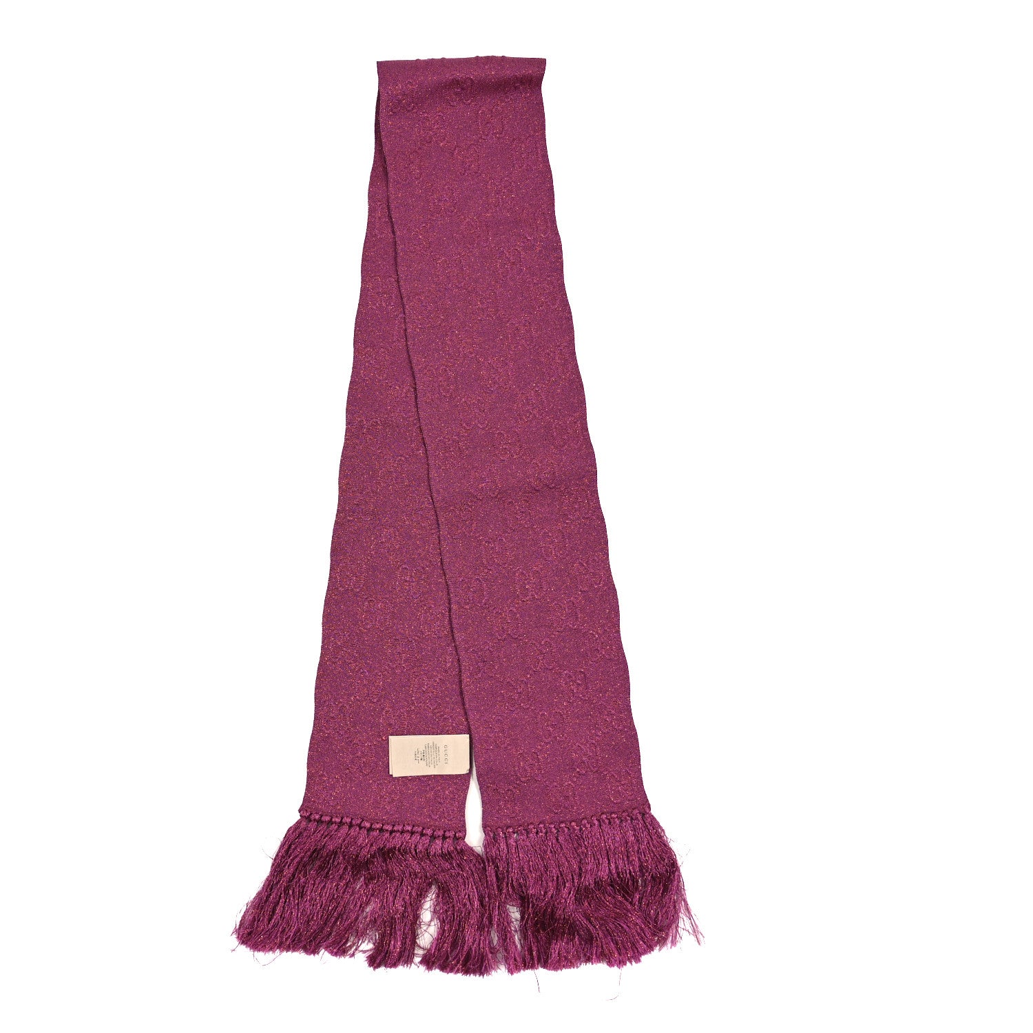 Gucci Lame Jacquard Monogram Scarf Fuchsia 3 of 3