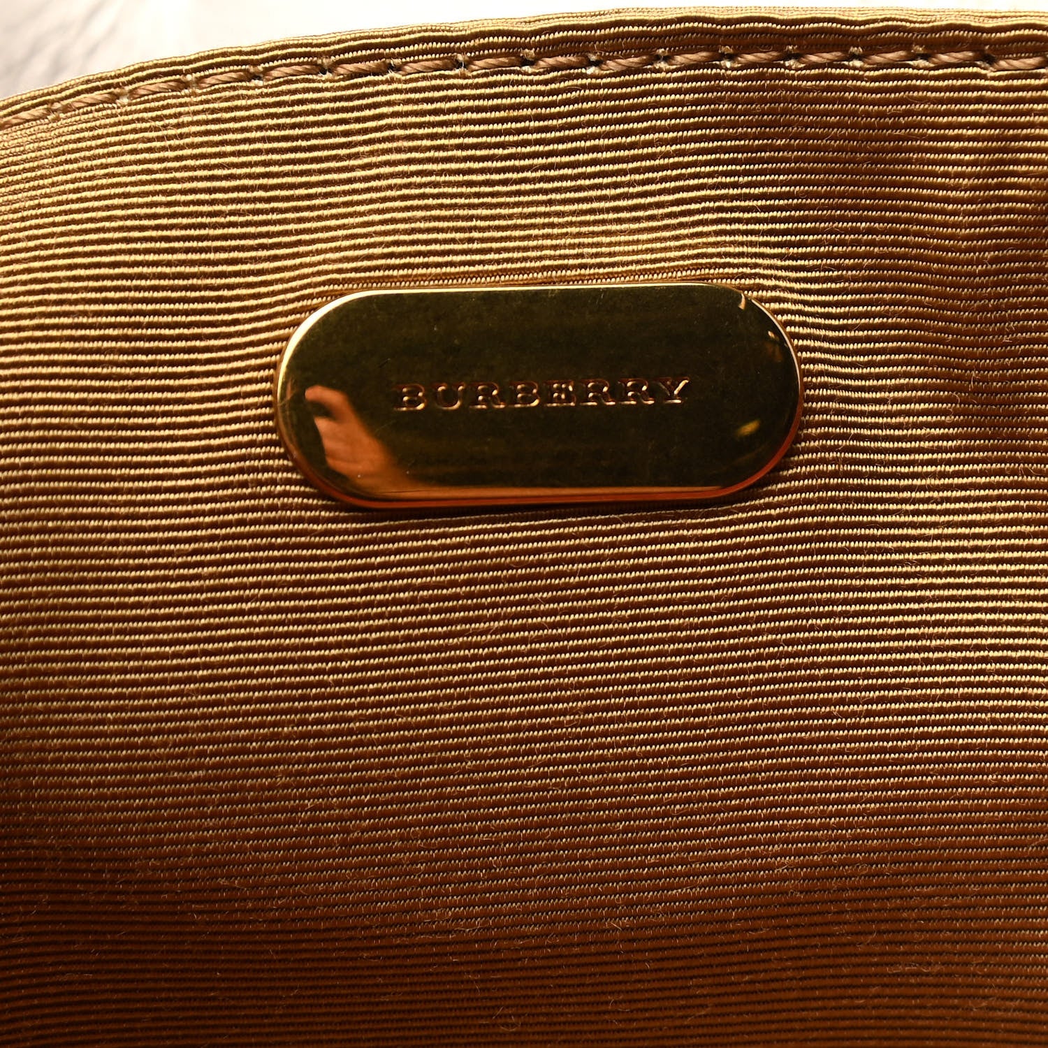 Burberry Grained Calfskin Pin Clutch White Red 6 of 9