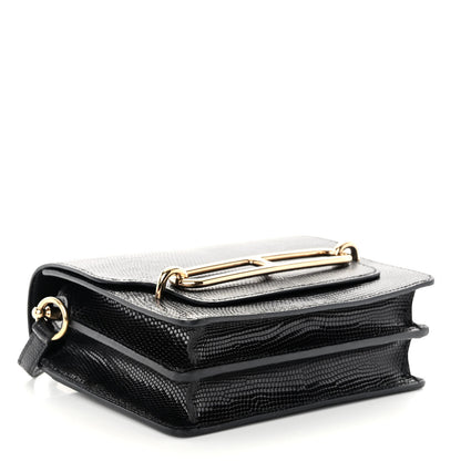 Hermes Lizard Mini Sac Roulis Black 4 of 10