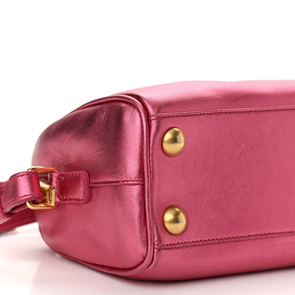Saint Laurent Metallic Lambskin Classic Duffle Toy Pink 7 of 11