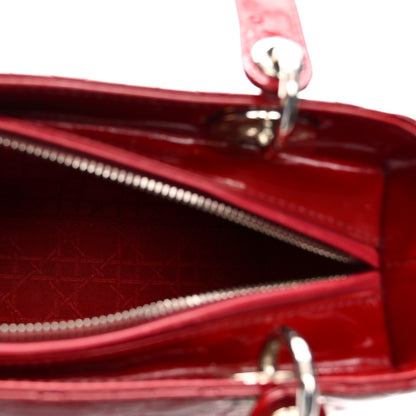 Christian Dior Patent Cannage Medium Lady Dior Red 5 of 10
