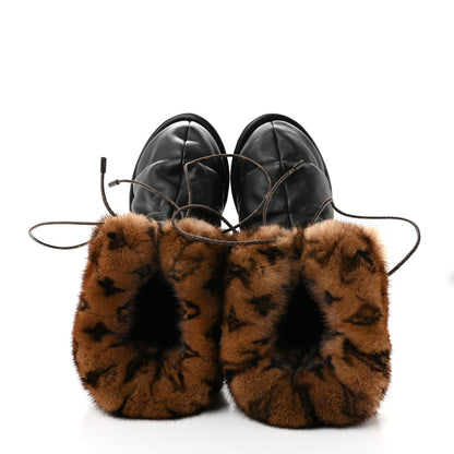 Louis Vuitton Nylon Mink Monogram Pillow Comfort Ankle Boot 39 Black 2 of 9