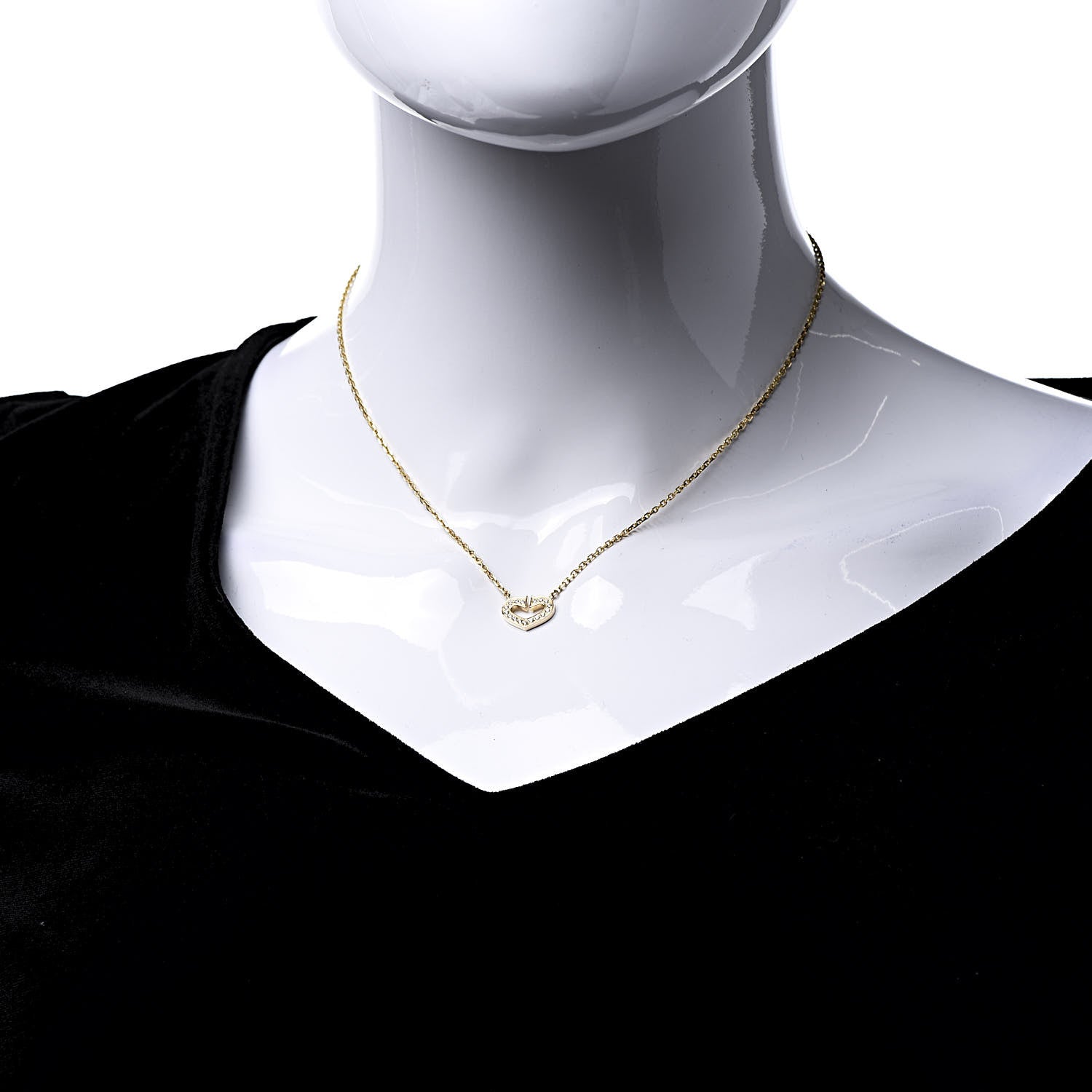 Cartier 18K Yellow Gold Diamond Hearts And Symbols Pendant Necklace 2 of 7
