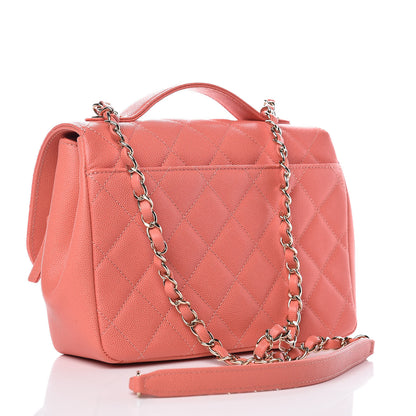 Chanel Caviar Quilted Small Business Affinity Flap Coral 3 of 9