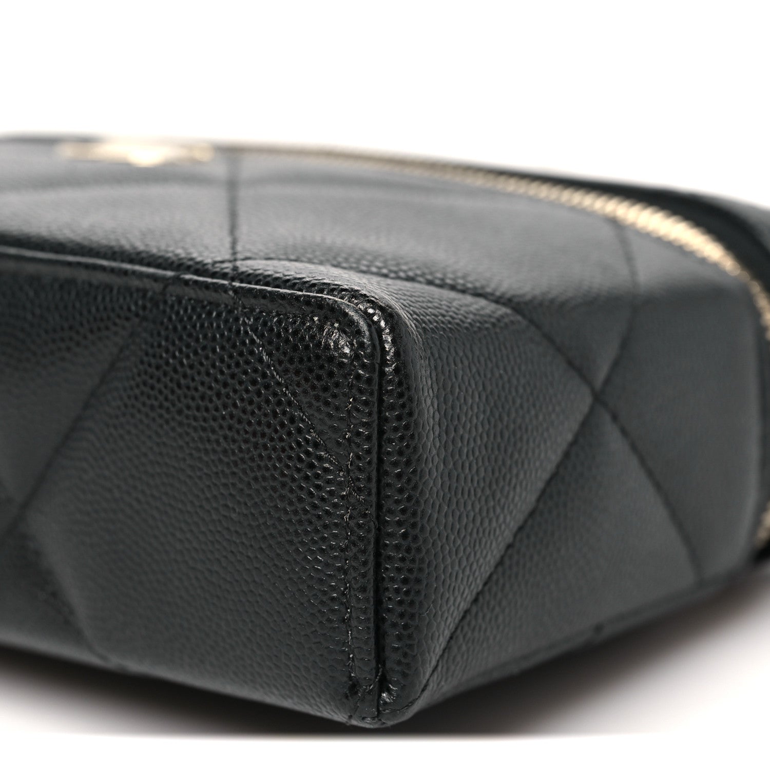 Chanel Caviar Quilted Top Handle Slim Vanity With Chain Black 10 of 11