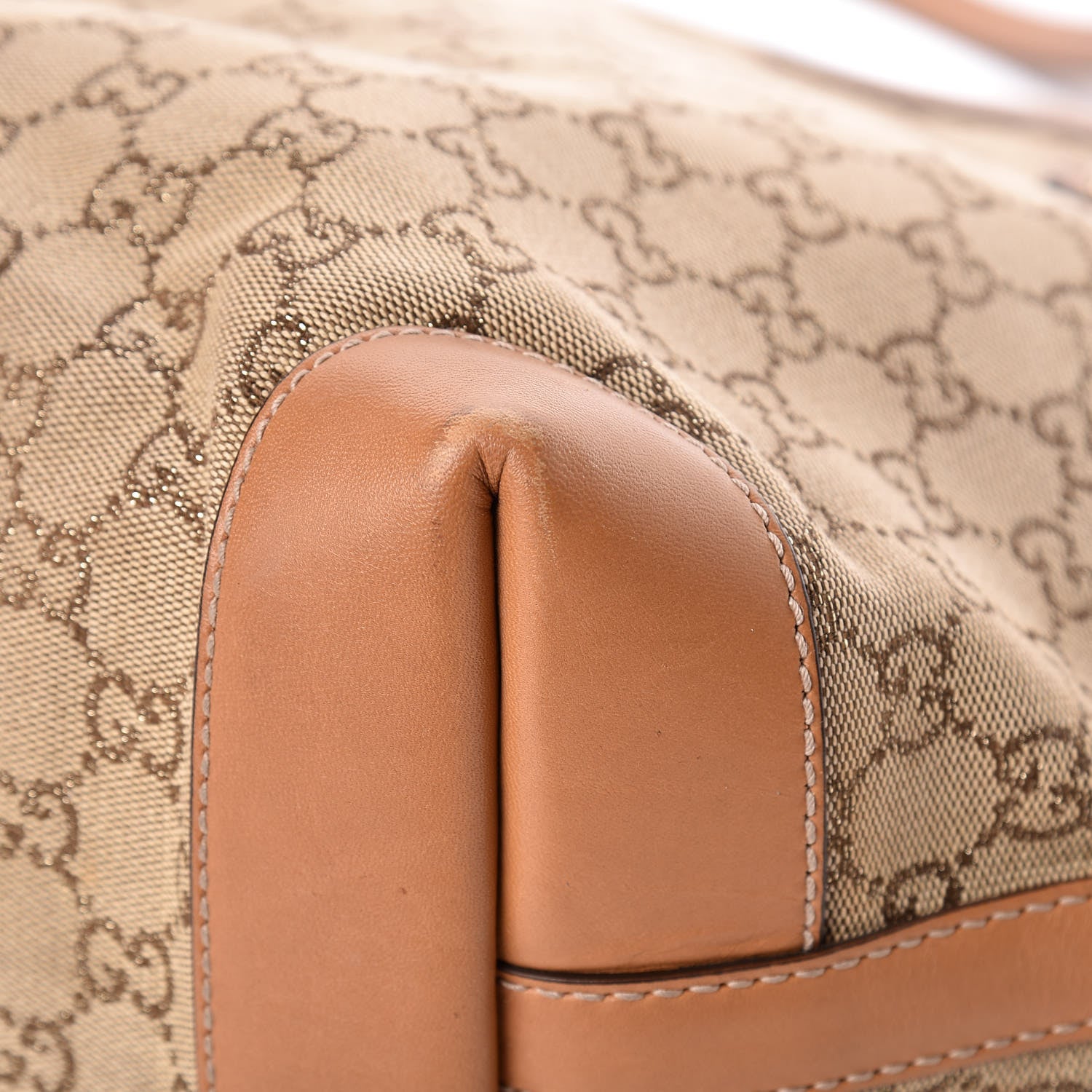 Gucci Metallic Monogram Medium Craft Tote Brown 14 of 17