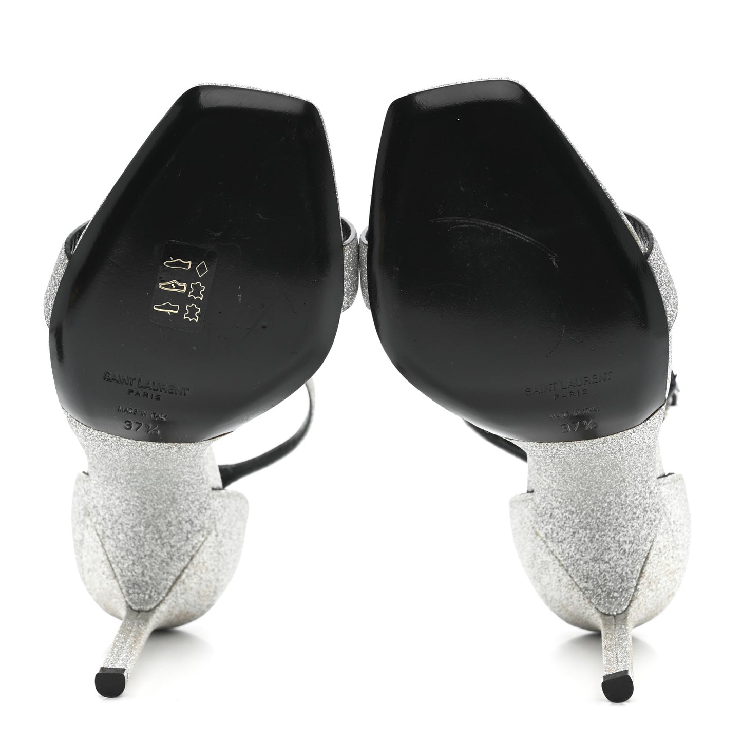 Glitter Amber 105 Ankle Strap Sandals 37.5 Silver