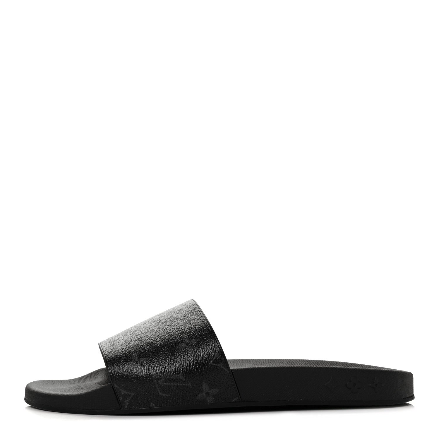 Louis Vuitton Rubber Monogram Eclipse Mens Waterfront Mules 11 Black 1 of 6