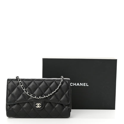 Chanel Caviar Quilted Phone Holder Wallet on Removable Chain Black 12 of 12
