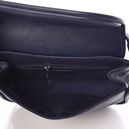 Chanel Calfskin Stitched Flap Bag Navy 5 of 10