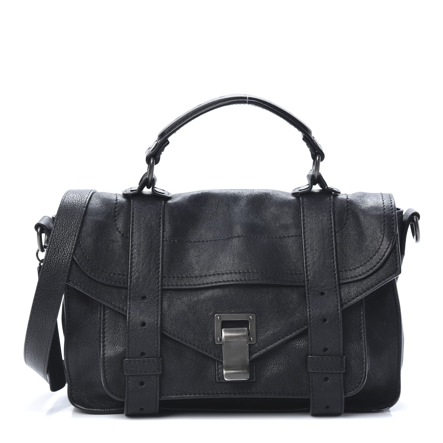Proenza Schouler Lambskin Tiny PS1 Satchel Black 1 of 13