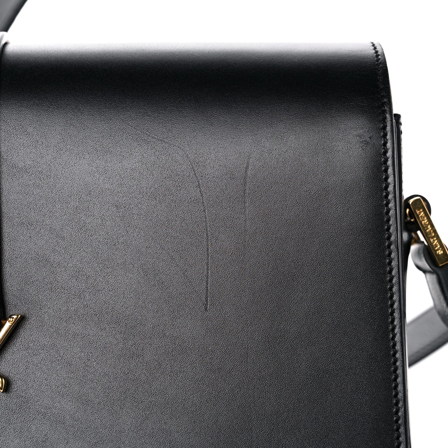 Saint Laurent Smooth Calfskin Medium Classic Monogram Universite Bag Black 19 of 21