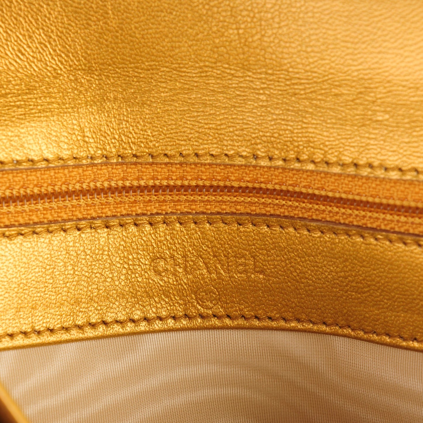 Metallic Lambskin Timeless CC Wallet Gold