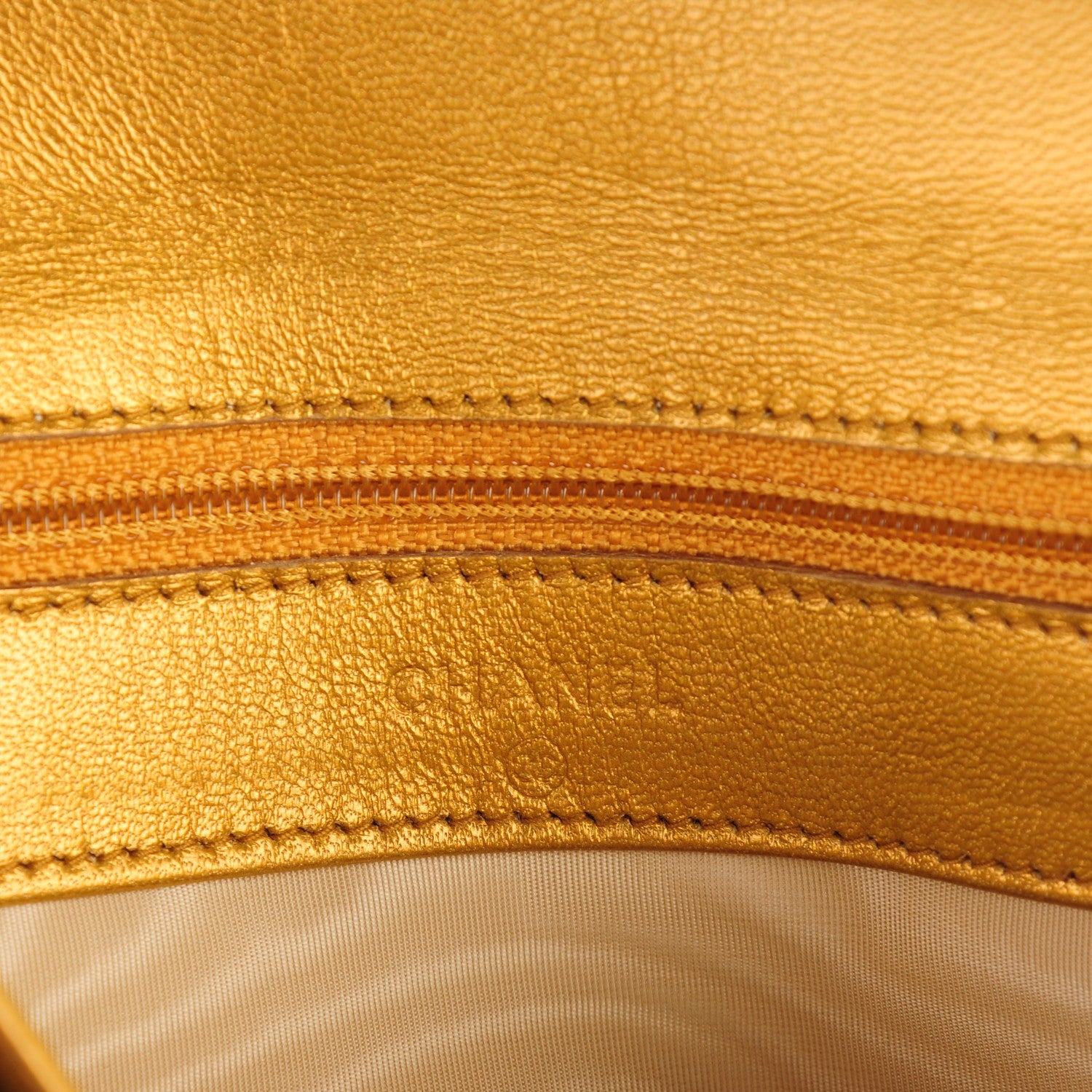 Chanel Metallic Lambskin Timeless CC Wallet Gold 6 of 8