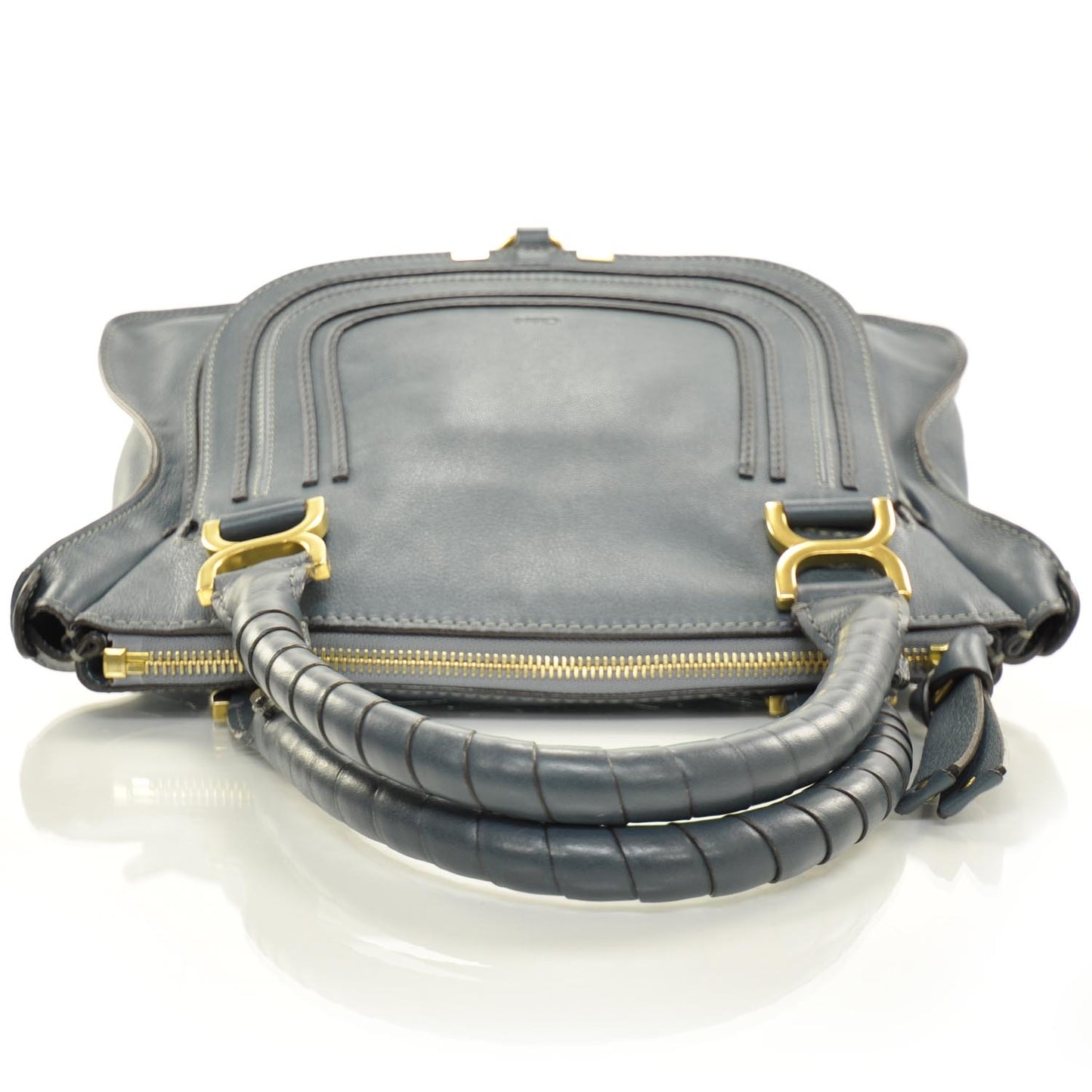 Calfskin Medium Marcie Satchel Blue