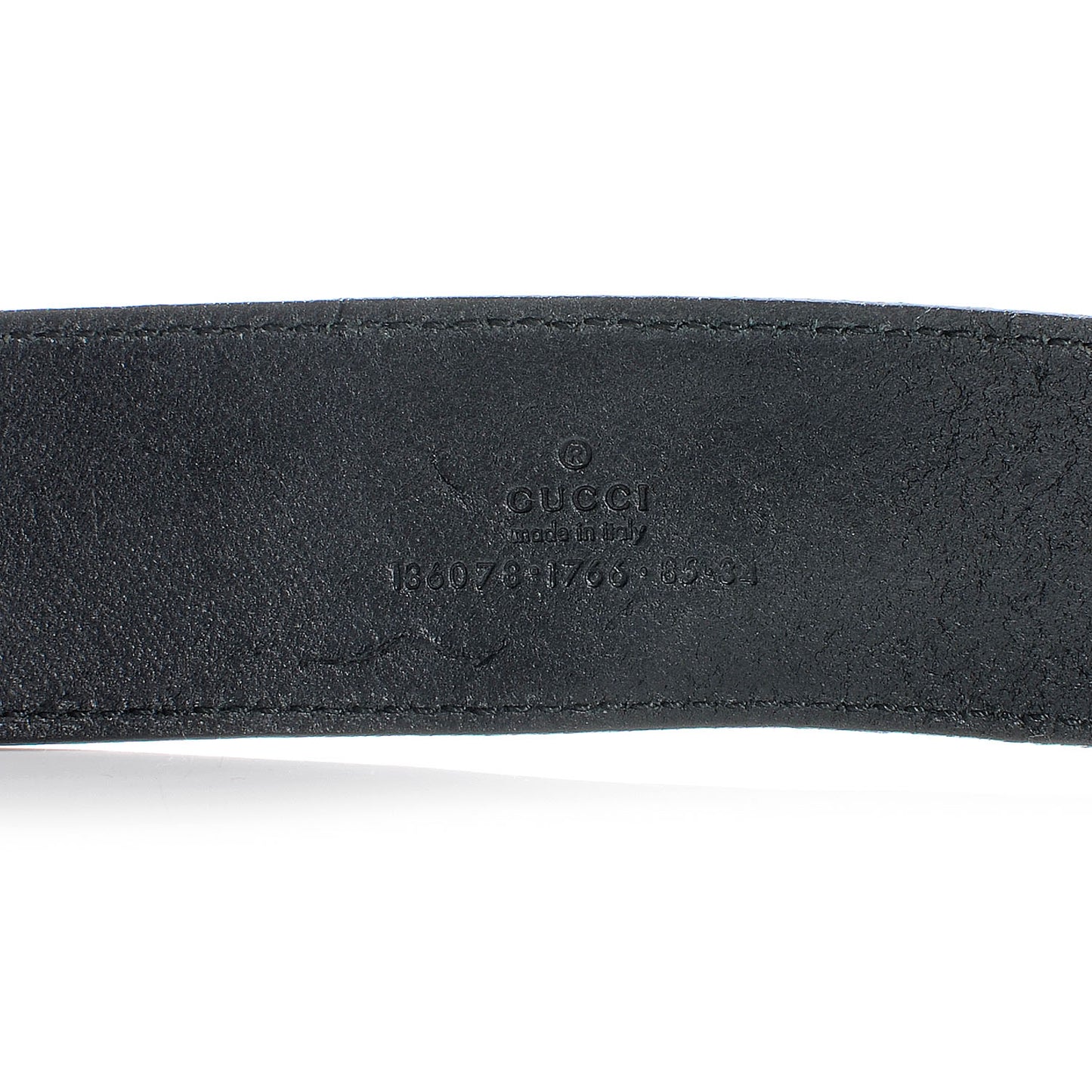 Leather Bamboo Buckle Belt 85 34 Black