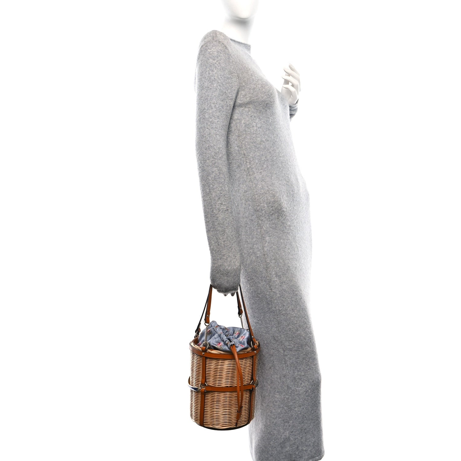 Gucci Wicker Bucket Bag Natural 2 of 10