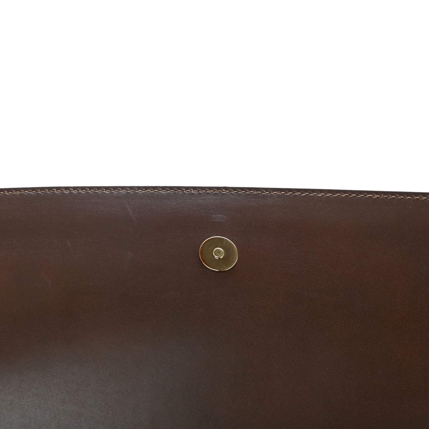 Calfskin Monogram Large Belle De Jour Clutch Brown