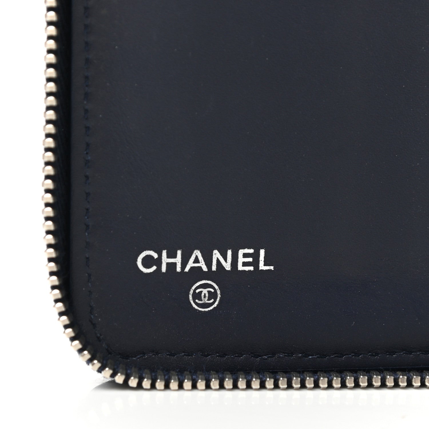 Chanel Caviar Quilted Large Zip Around Organizer Wallet Navy 6 of 12