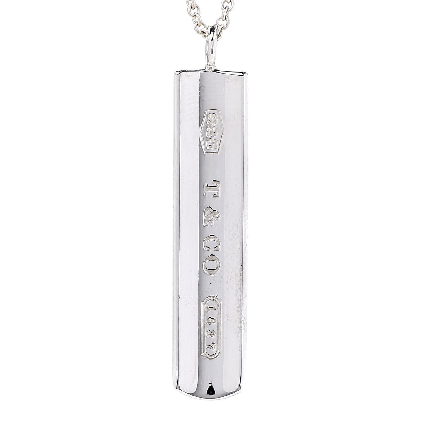 Sterling Silver 1837 Bar Pendant Necklace