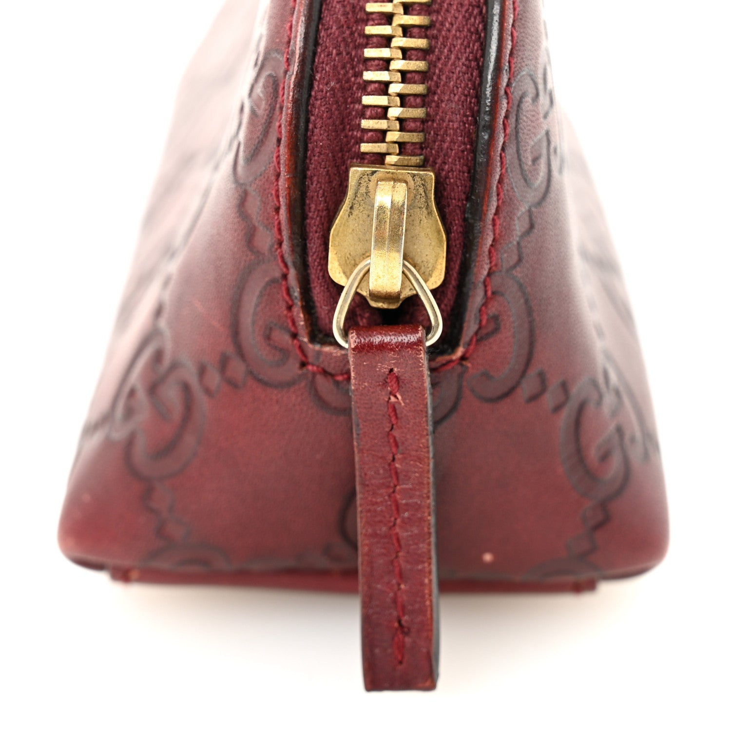 Gucci Guccissima Small Cosmetic Pouch Burgundy 11 of 11
