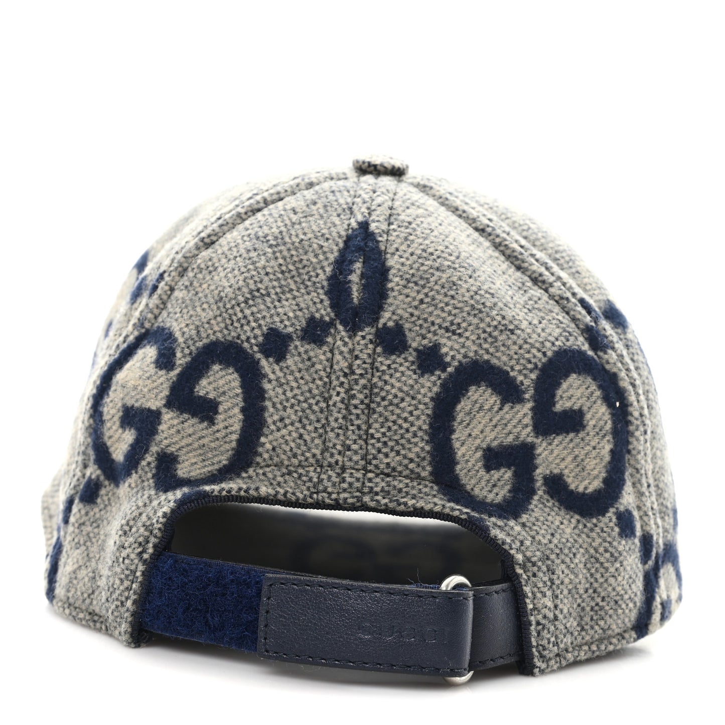 Wool Monogram Jumbo GG Antonio Baseball Hat M Grey