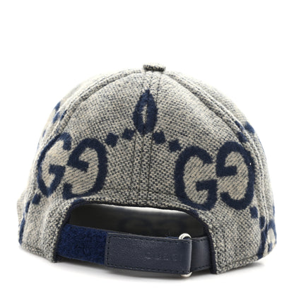 Gucci Wool Monogram Jumbo GG Antonio Baseball Hat M Grey 5 of 10