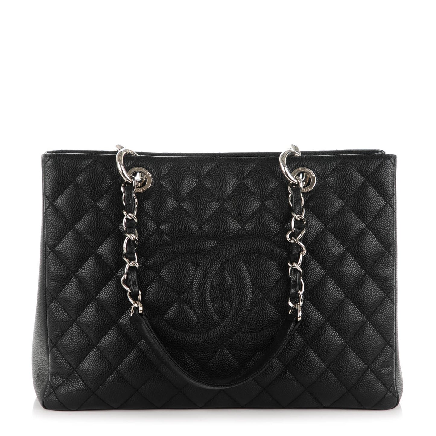 Caviar Quilted Grand Shopping Tote GST Black
