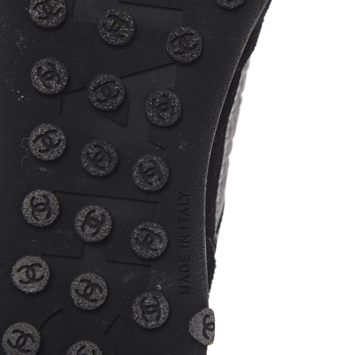 Nylon Calfskin Suede CC Sneakers 36 Grey Black White