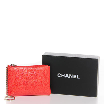Chanel Caviar Timeless CC Coin Purse Case Light Red 8 of 8