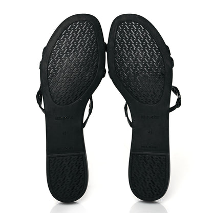 Hermes Rubber Chaine d'Ancre Rivage Sandals 41 Black 5 of 7