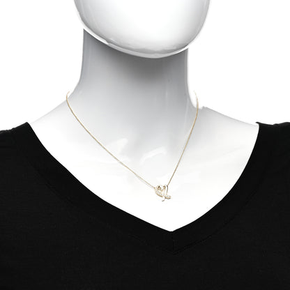 Tiffany 18K Yellow Gold Diamond Small Paloma Picasso Loving Heart Pendant Necklace 2 of 4