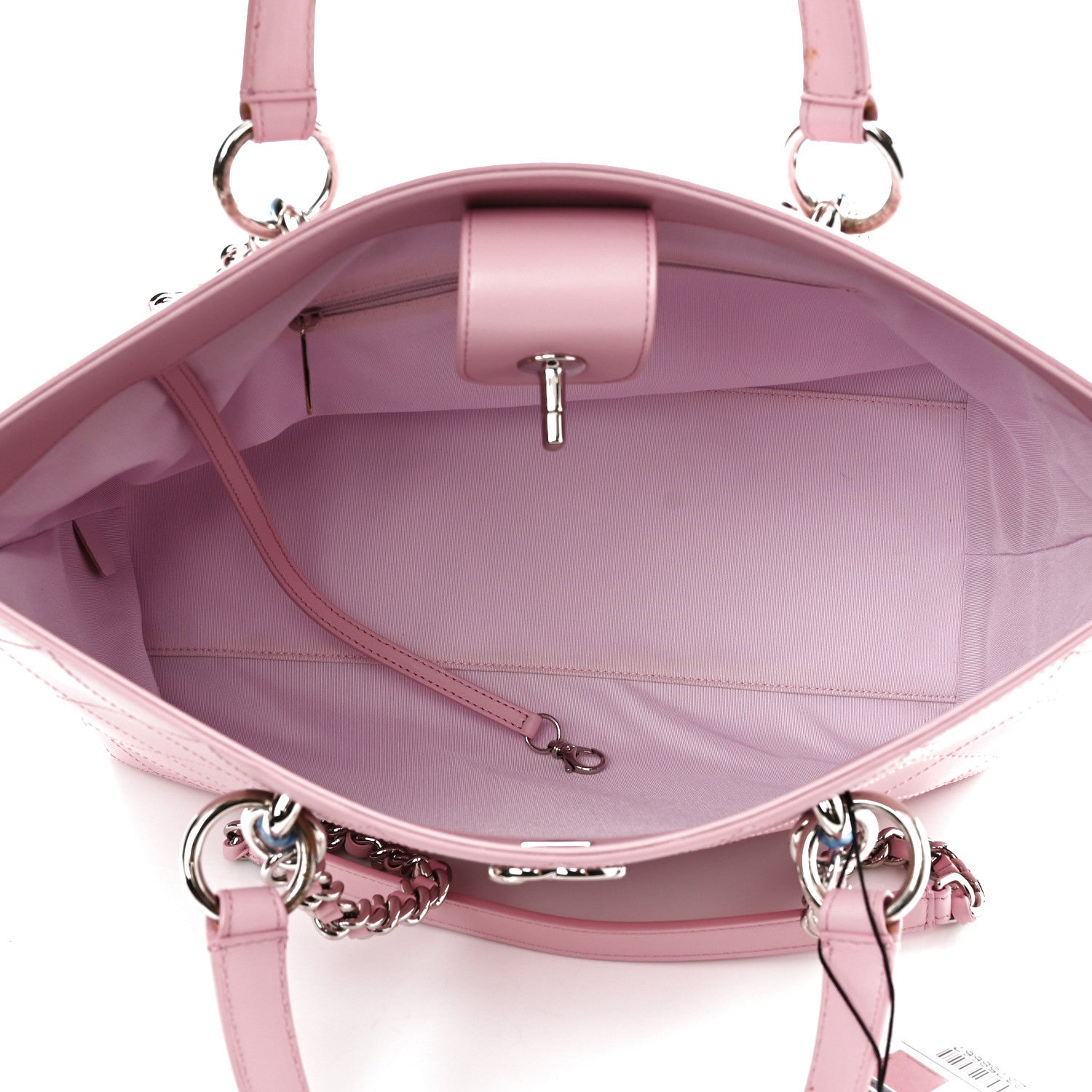 Chanel Calfskin Stitch Medium Ring My Bag Shopping Tote Pink 5 of 11
