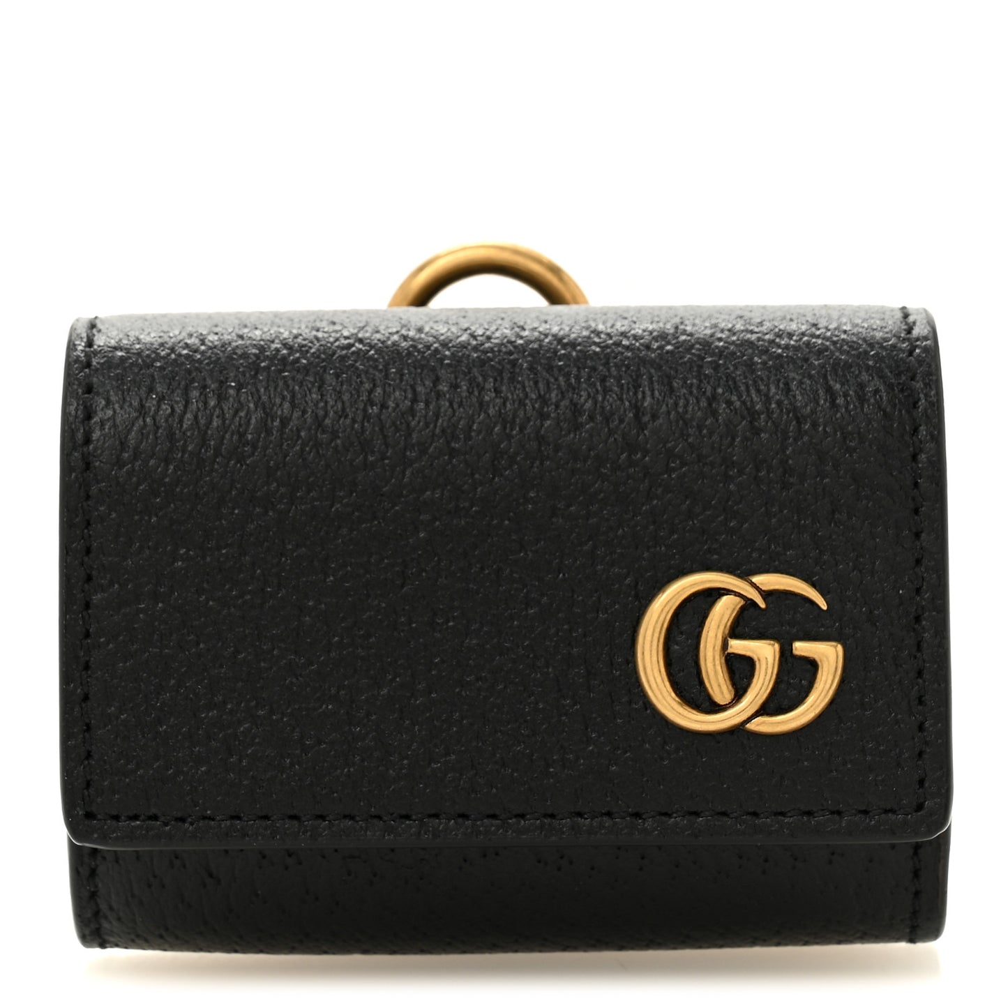 Calfskin Boar Effect GG Marmont AirPods Pro Case Black
