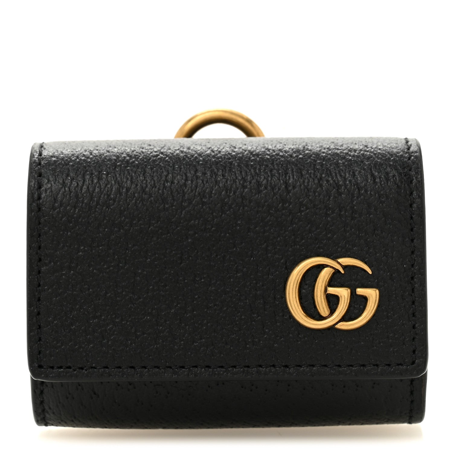 Gucci Calfskin Boar Effect GG Marmont AirPods Pro Case Black 1 of 6