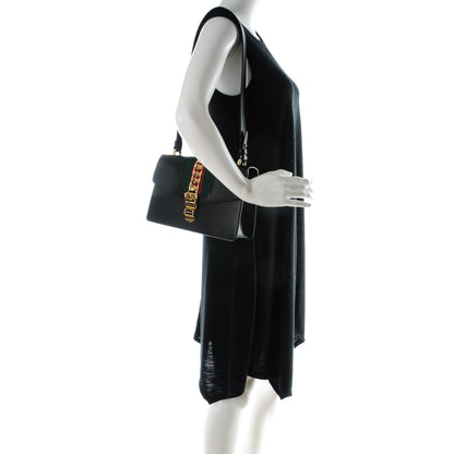 Gucci Calfskin Small Sylvie Shoulder Bag Black 2 of 7