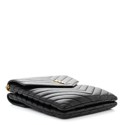 Saint Laurent Lambskin Quilted Double Flap Bag Black 4 of 10