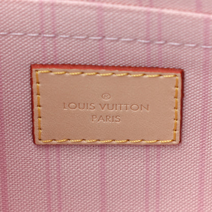Louis Vuitton Damier Azur Neverfull MM GM Pochette Rose Ballerine 6 of 9