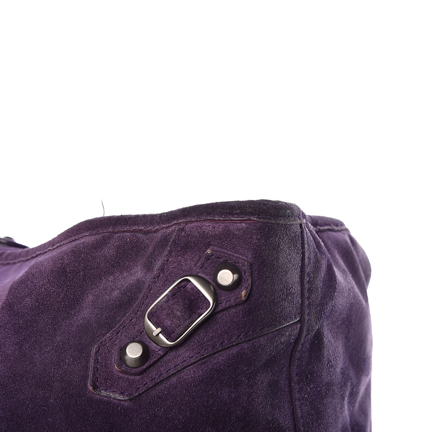 Baby Daim Suede Classic Silver Hardware City Purple